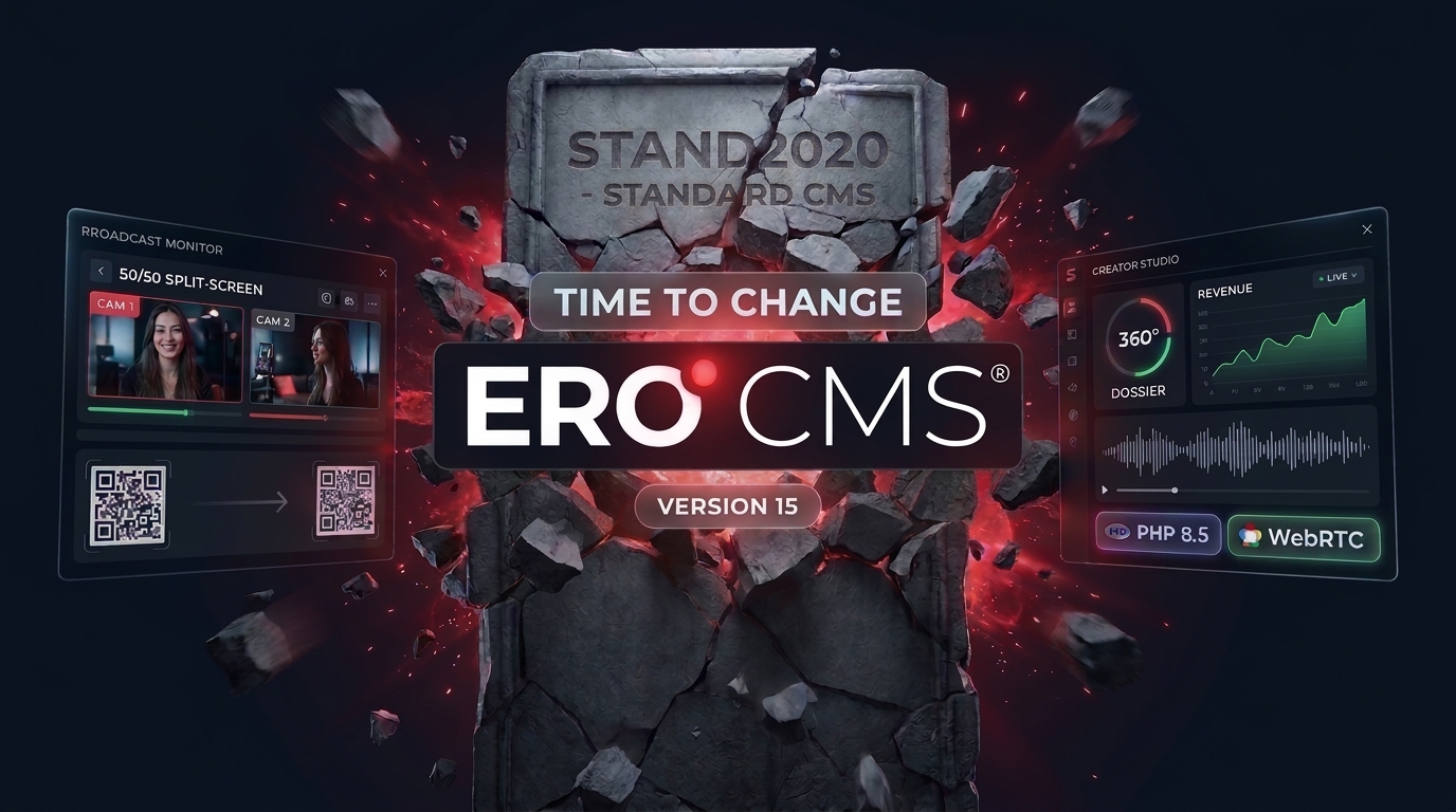TIME TO CHANGE – EroCMS® Version 15 durchbricht veraltete 2020er Standard-CMS Systeme