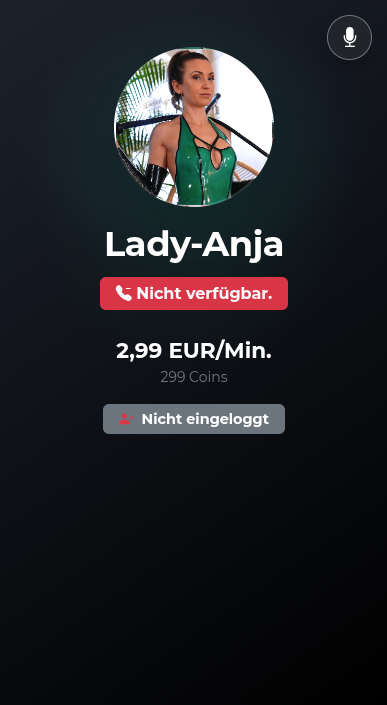 EroCall User-Ansicht – Creator nicht erreichbar